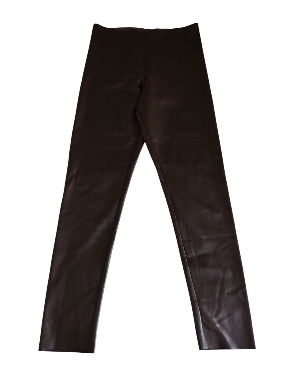 Joie Large Faux Leather Chocolate Brown Leggings